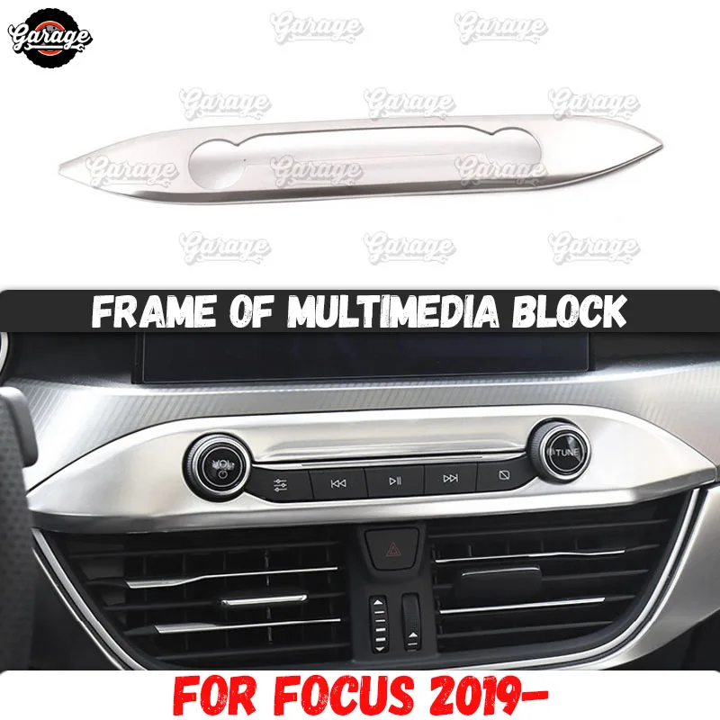 Рамка мультимедийного блока для Ford Focus 2019-литье из нержавеющей стали 1 комплект/1
