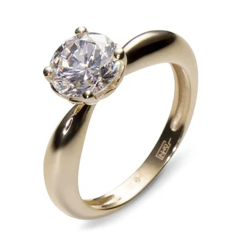 

Esthete ring with 1 cubic zirconia in Yellow Gold