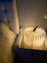 Table-Lamp Desk Led-Book Night-Light Wooden Magnetic Home-Decoration Foldable Creative