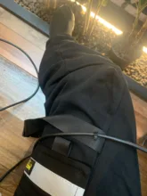 Pantalones bombachos con cintas para hombre, ropa de calle estilo Hip Hop, Casual, con bolsillos, estilo Harajuku, a la moda, 2020