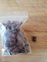 XCAN-Juego de tambor de lijado #80 #100 #120, grano con mandril de lijado de 6,35mm y 12,7mm para herramientas rotativas Dremel, bandas de lijado