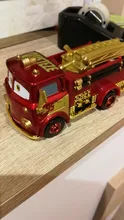 Disney Pixar-juguetes de Cars para niños, coche de rescate de fuego dorado, Rayo McQueen, Jackson Storm, de aleación de Metal fundido a presión, regalo de cumpleaños