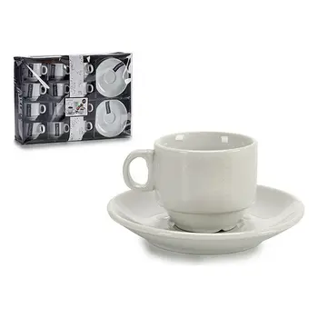 

Piece Coffee Cup Set Porcelain (11,8 x 1,6 x 11,8 cm) (12 Pieces)