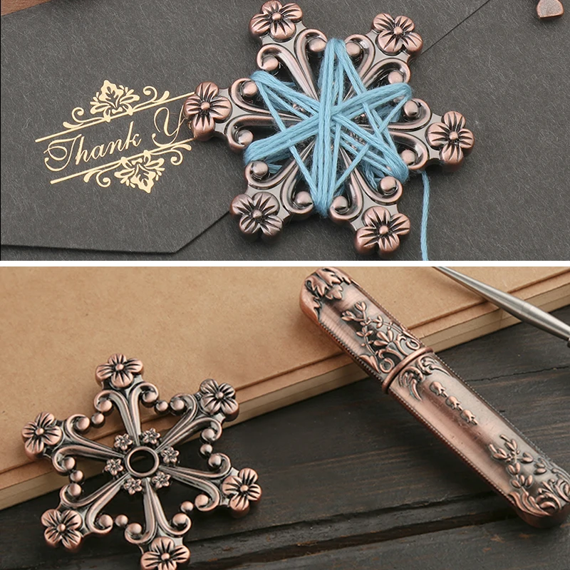 Sewing Scissors Tailor Scissors Sewing Supplies SHWAKK Embroidery Tailor Scissors Kits Vintage Scissors European Style Sewing Needlework Thread with Thimble