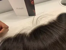 Bundle Frontal Lace Human-Hair Transparent Straight Brazilian Ali with 13x4