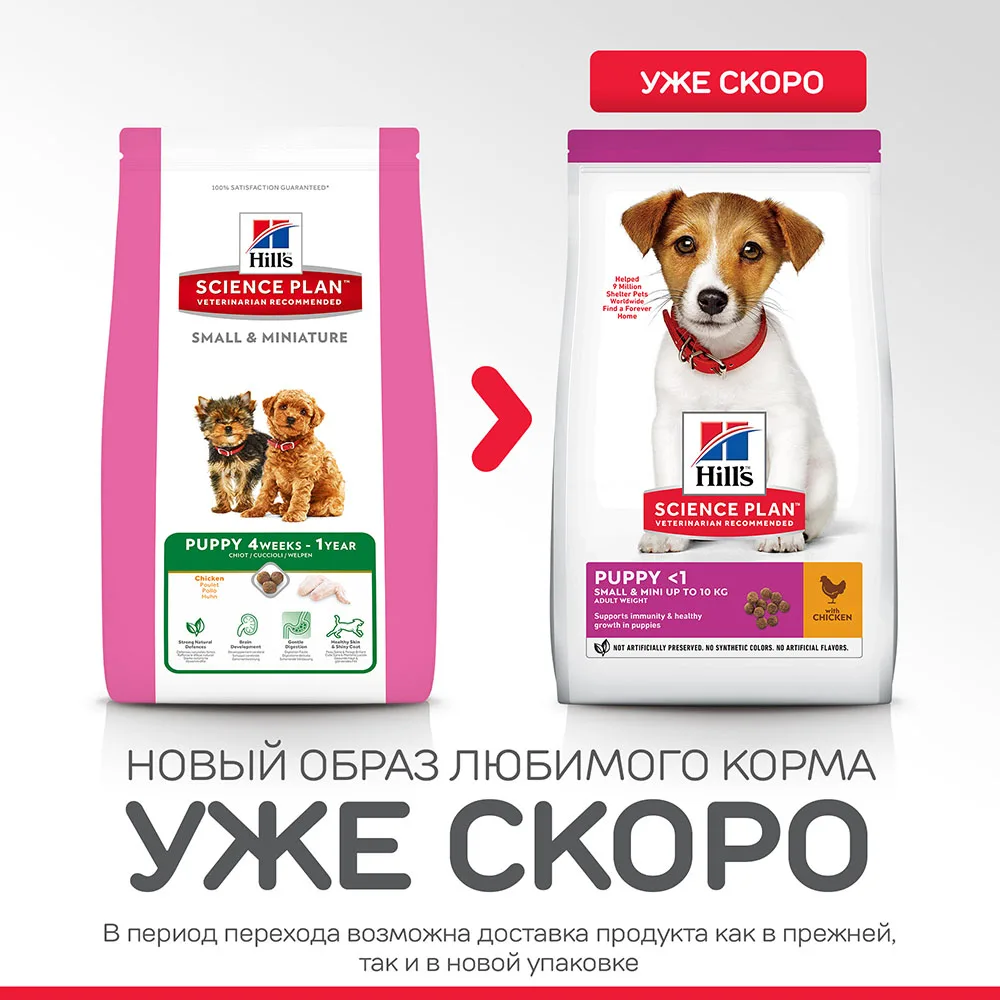 Hill's Science Plan Small& Miniature сухой корм для щенков мелких и миниатюрных пород с курицей 300 г