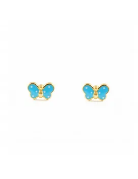 

Earrings Bebe Butterfly Enamelled Blue