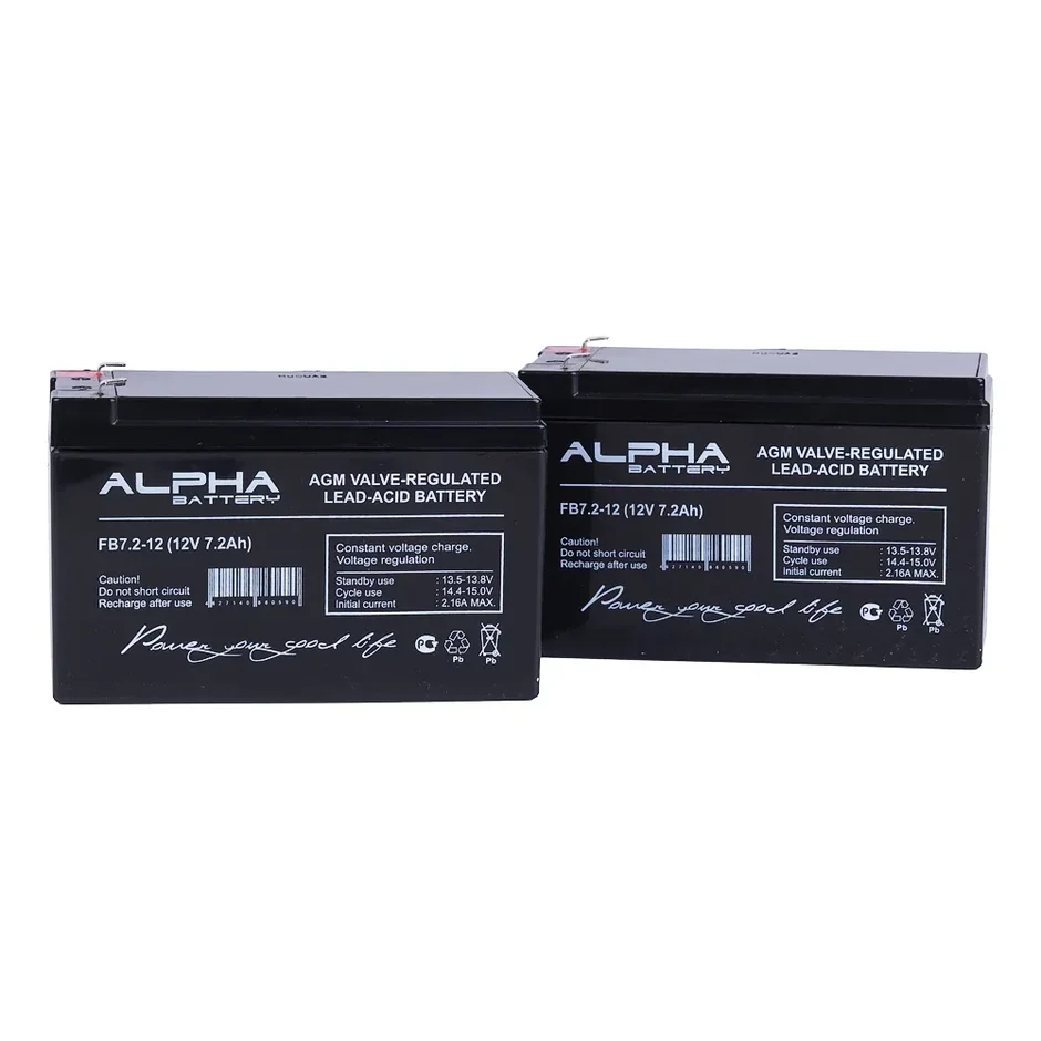 Cвинцовый аккумулятор ALPHA BATTERY FB 12 вольт 7.2 ah (аккумуляторная батарея) 2шт |