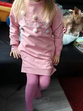 Sweatshirt Long-Hoodie-Dress Spring Embroidery Bear Leader Girl Fashion Winter Cartoon