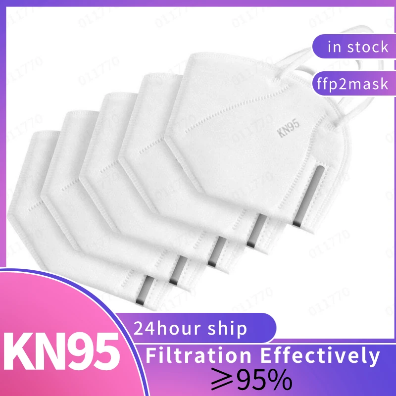100pc ffp2mask kn95 mask Breathable 3D Design mascarilla fpp2 homologada in stock fast ship mascarillas for women men | Безопасность и