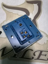 Delviz-Interruptor de cristal para panel grande, dispositivo eléctrico empotrado de lujo con 1 entrada y 2 vías de 16A, luz estándar estilo europeo/británico para montaje de pared