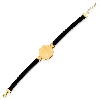 

Ata Liras Gold Rubber Bracelet 03-490-BLA03