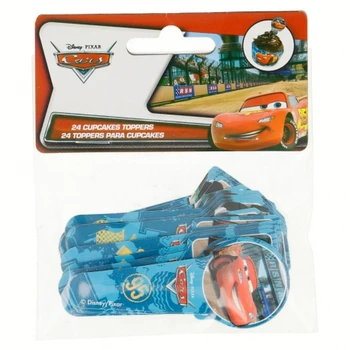 

SET 24 TOPPERS PAPER IN BAG CARS BAKERY