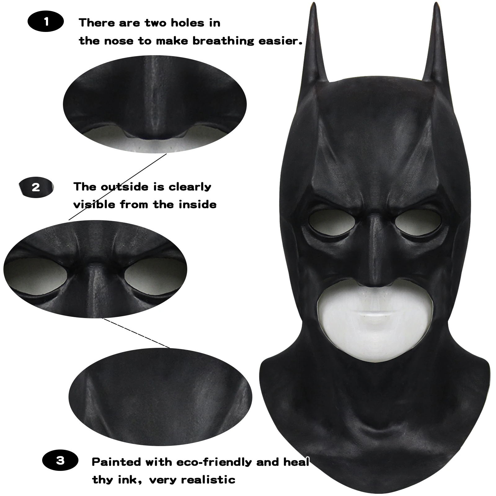 Bulex The Bat Cosplay Latex Masks Halloween Carnival Masquerade Party Costume Props