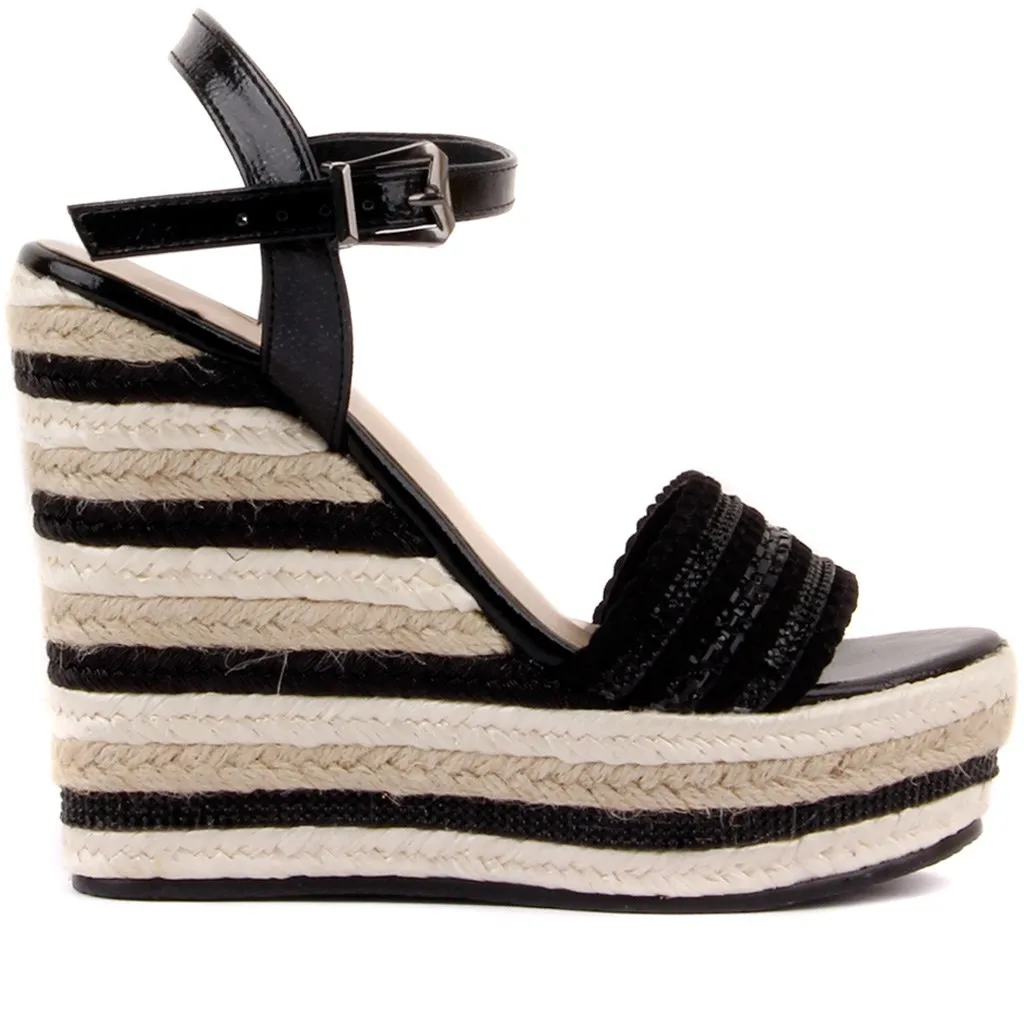 

Guja-Black Color Women 'S Wedges Sandals