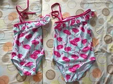 Bañador triangular con estampado de aves para niñas, traje de baño de un hombro, ropa de playa para bebé, Chico, 1-6 años, 2017