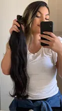 30 pulgadas indio virgen extensiones de pelo ondulado 1 3 4 oferta Remy recta Natural del pelo doble dibujado al por mayor de la trama 100% humanos