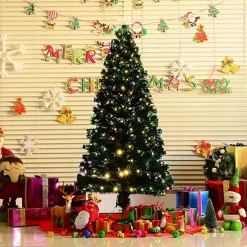 

Christmas tree 180cm Manmade Tree with Metal Bracket Multicolored LED Lights