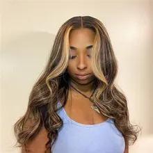 Pelucas de cabello humano 180% Remy brasileño, cabello humano ondulado prearrancado con cierre de encaje Frontal, 13x4