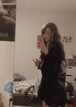 Largo SHANGKE-Peluca de pelo rizado sintético resistente al calor para mujer, pelo falso Natural con parte de pelo medio