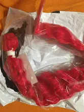 Noble rizado Ombre pelo mechones de cabello sintético Super largo rizado 1 Uds 28 -32 Rubio marrón mechones con extensiones de cabello