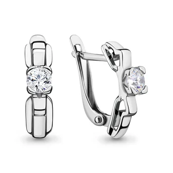 

Aquamarine earrings with Swarovski cubic zirconia, 925 sterling silver