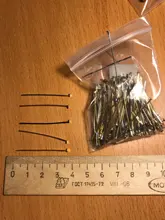 100-200 unids/bolsa 20 25 30 40 50 60 70 mm alfileres de cabeza de oro de cobre/rodio Headpins para resultados de la joyería de DIY suministros