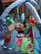 Manta de juego para gatear para bebés, estera multifunción para gatear con valla, juguetes de iluminación, 0-18