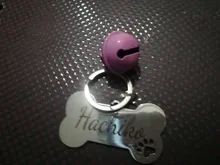 Collar personalizado para perro, etiqueta de identificación, grabado, Nombre de mascota para gato, cachorro, colgante, llavero, hueso, accesorios para mascotas