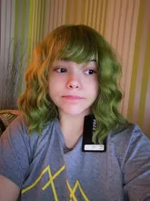 Bobo-Peluca de cabello sintético para mujeres y niñas, cabellera sintética corta con flequillo, color verde, estilo Lolita, color blanco o negro