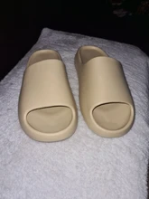 De los hombres de verano diapositivas ligero playa guay zapatillas diapositiva hueso Boca de pescado Flip Flops, sandalias de las mujeres suave EVA zapatillas de deporte par 35-46 #