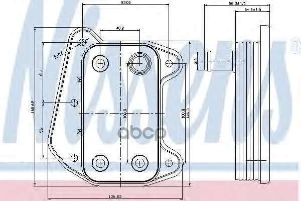 Радиатор Масляный Nissens 90622 Nissens арт. 90622