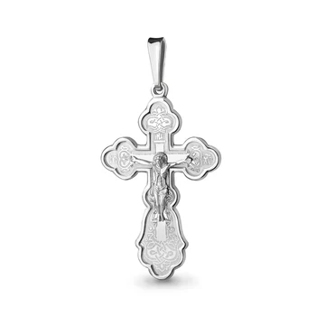 

Aquamarine Orthodox cross without inserts, 925 sterling silver