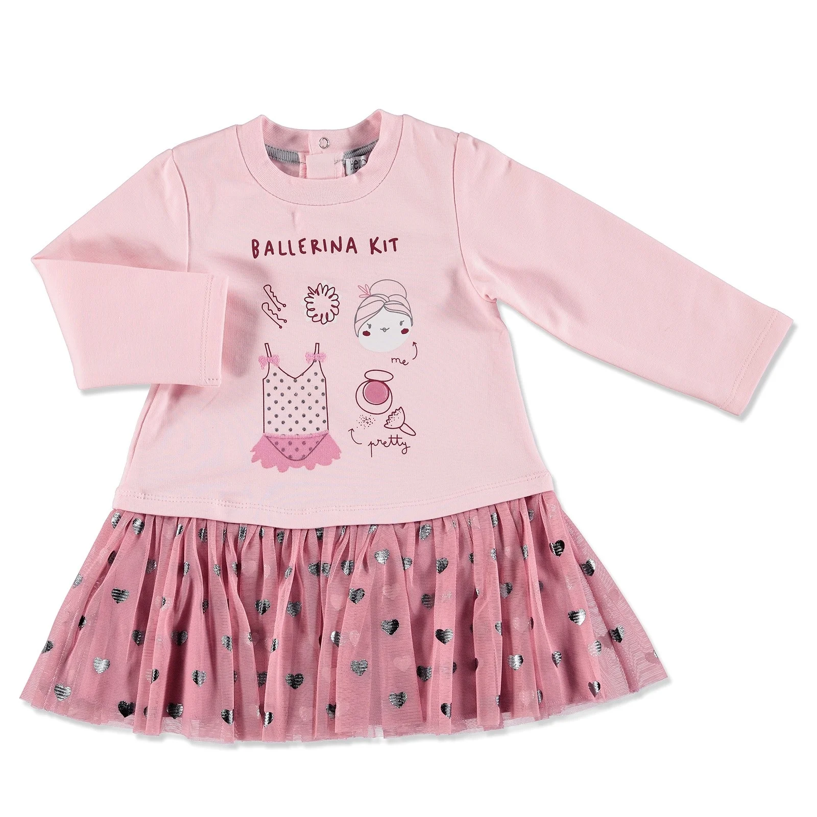 Ebebek HelloBaby/детальное платье для маленьких девочек с изображением балерины|Платья|