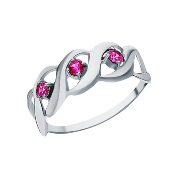 

Silver ring with cubic zirconia sunlight sample 925