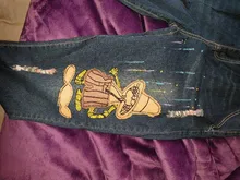 Pantalones vaqueros de tela vaquera estampada con flores para mujer, vaqueros de cintura alta con bolsillos para mamá, Vaqueros rectos ajustados, ropa femenina informal de verano