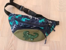 Riñonera con dibujo de dinosaurio para chico y niña, bolso de pecho con cinturón para niño, bolsa de dinero, riñonera con cremallera para bebé