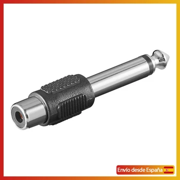 

Conecetor 6.35mm to RCA black-Adapter for Cable (6.35mm, RCA, male Connector/Female Connector, black)