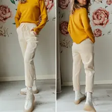 Corduroy Pants Trousers Velvet Fleece Winter Thick Black Female Women Straight for Workout