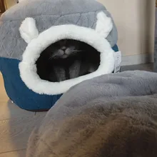 Bed Kennel Cat-House Hoopet Cave Home Dog-Puppy Warm for Teddy