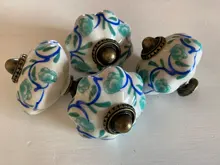 Door-Knobs Wardrobe Furniture Closet Door-Pull-Handle Cabinet Drawer Cupboard Ceramic