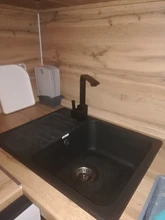 Faucet-Mixer Kitchen-Faucets Single-Holder Brass Black 360-Rotate Swivel Tap-7115