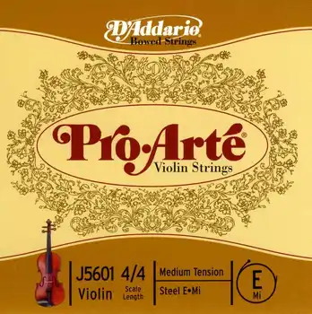

J5601-4/4m-b10 Pro-Arte rotary string E/MI for violin 4/4, Ms. Tension, 10 PCs, D'Addario