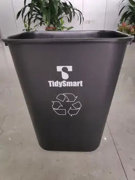 

TidySmart Recycling Bin Trash Container for Home, Kitchen, and Bathroom, 12.5 Gallon, Black