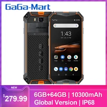 Ulefone Armor 3W IP68 водонепроницаемый прочный мобильный телефон 10300 мАч 5," FHD+ Восьмиядерный 6 ГБ+ 64 ГБ Android 9,0 глобальная версия смартфона