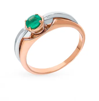 

Gold ring with emeralds sunlight sample 585