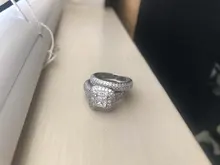 Moonso de moda de lujo de Plata de Ley 925 anillo de boda conjunto de banda de las mujeres y las niñas Ladys amor par pareja de R3400