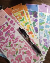 Mr. Paper-pegatinas de hoja lisa, 8 diseños, 1 unidad/bolsa, estilo Ins, Serie de lenguaje de flores, cuentas de mano creativas, Material de decoración DIY