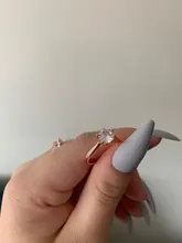 Anillos de boda clásicos para mujer, estilo Simple Forever, seis garras, Circonia cúbica, 3 colores, regalo de boda, joyería KCR033