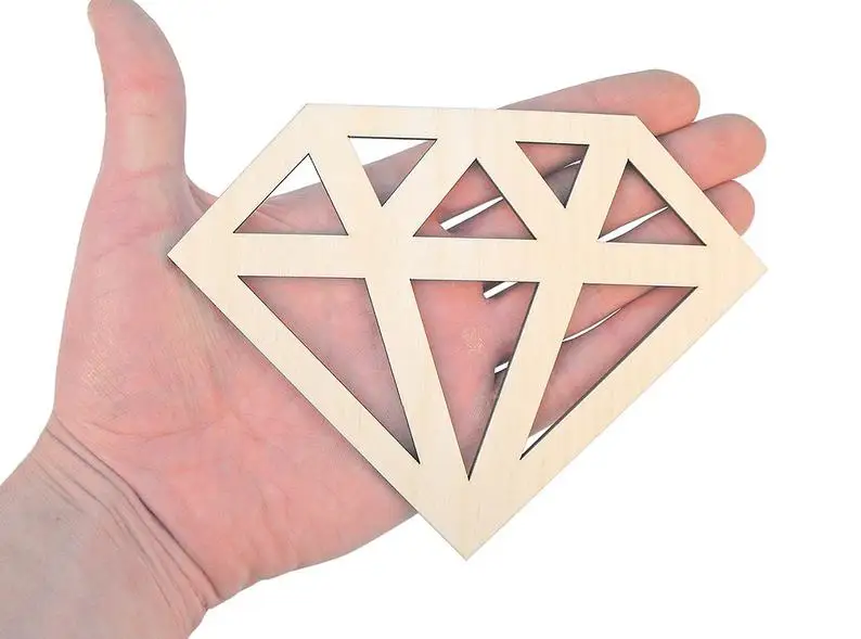 

Wooden Diamond (15cm) Shape, Unpainted, Wooden Supplies, For Crafting, Ornament, Decoration, Wedding 0271